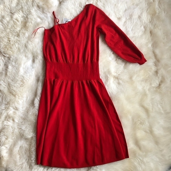 A.L.C. Shara One Shoulder Midi Dress in Poppy M - Picture 6 of 8